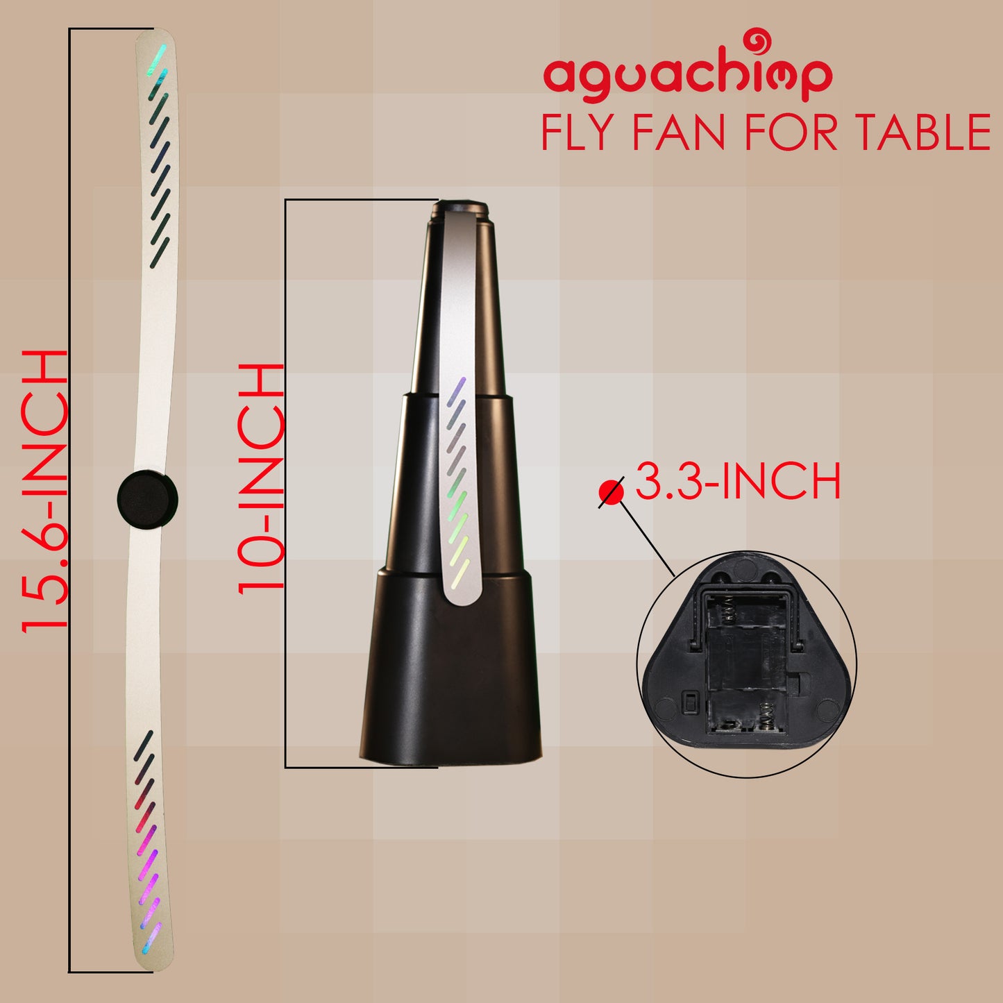 Aguachimp Fly Fans for Tables